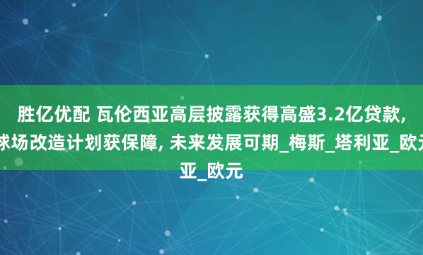 胜亿优配 瓦伦西亚高层披露获得高盛3.2亿贷款, 球场改造计划获保障, 未来发展可期_梅斯_塔利亚_欧元