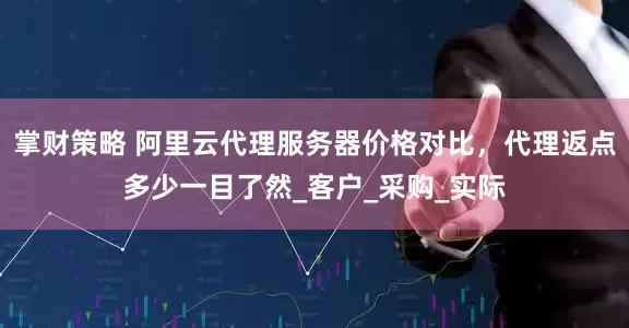 掌财策略 阿里云代理服务器价格对比，代理返点多少一目了然_客户_采购_实际