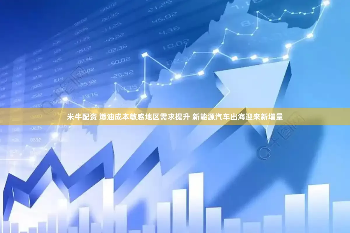 米牛配资 燃油成本敏感地区需求提升 新能源汽车出海迎来新增量